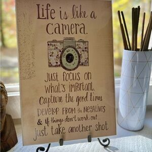 Inspirational Vintage Wall Plaque -Uplifting Cottagecore Boho Farmhouse Wall Art